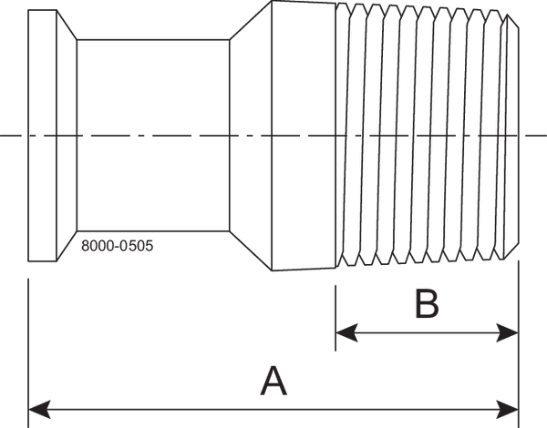 21MP-3/4 X 3/8-316L-PL – ADAPTER TC x NPT-AUßENGEWINDE 20RA