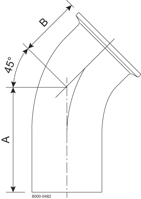 B2KMW-2-316L-PM - BPE TCXW 45 15RAEP/POL OD SF4