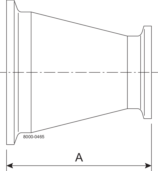 B31-14MP-3 X 1 1/2-316L-PL – BPE REDUZIERSTÜCK KONZ. TC/TC 20RA, SF1