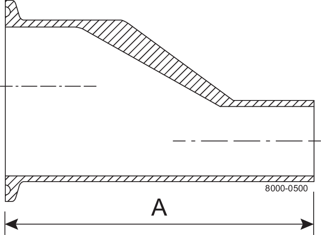 B32MS-2 X 1 1/2-316L-PM - BPE EccRed-TCxWeld 15RaEP,SF4