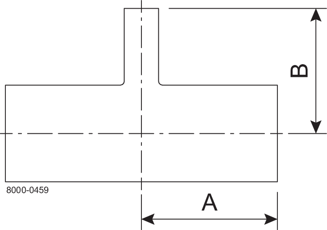 B7RWWW-3 X 2-316L-PM - BPE T-STÜCK RED S /POL SF4