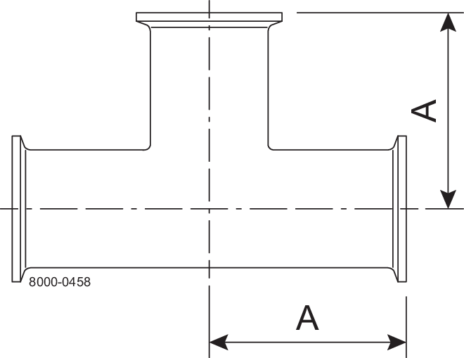 B7MP-2-316L-PL – BPE T-STÜCK GLEICH TC POL. 20RA/POL,SF1