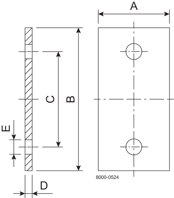 WALL PLATE 60-120-304 - PIPE SUPPORT