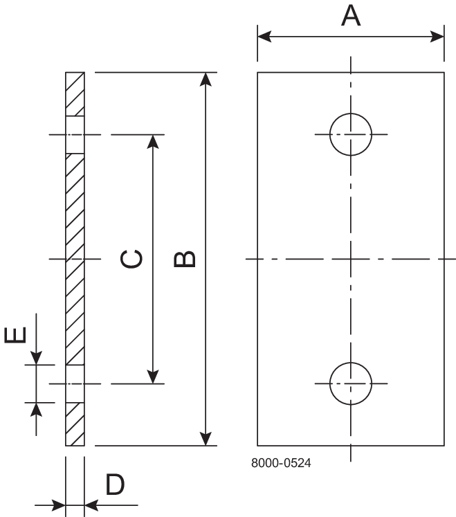 WALL PLATE 60-120-304 - PIPE SUPPORT